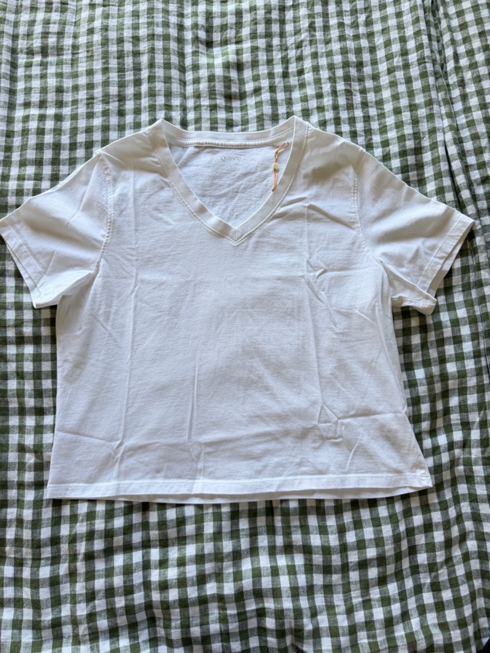 Quince Women's 100% Organic Cotton Boxy V-Neck Tee
